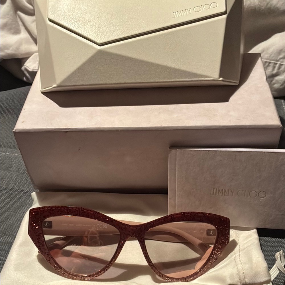 Jimmy Choo Rose Glitter Sunglasses